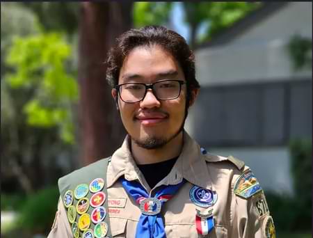 A picture of me in my full Eagle Scout Uniform